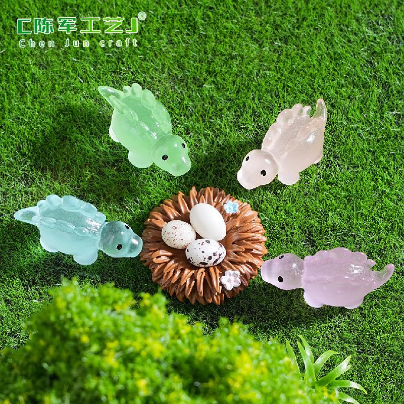 外贸新品微景观创意夜光小恐龙萌粒盲袋 DIY装饰品配件迷你小摆件