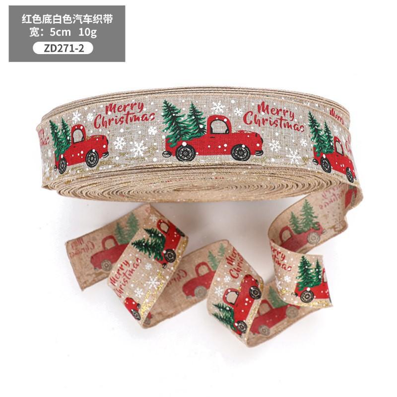 Dây ruy băng Giáng Sinh - dây giả vải thô và satin, lý tưởng cho gói quà và trang trí, có sẵn để bán sỉ. Tạo điểm nhấn đặc biệt cho món quà của bạn.