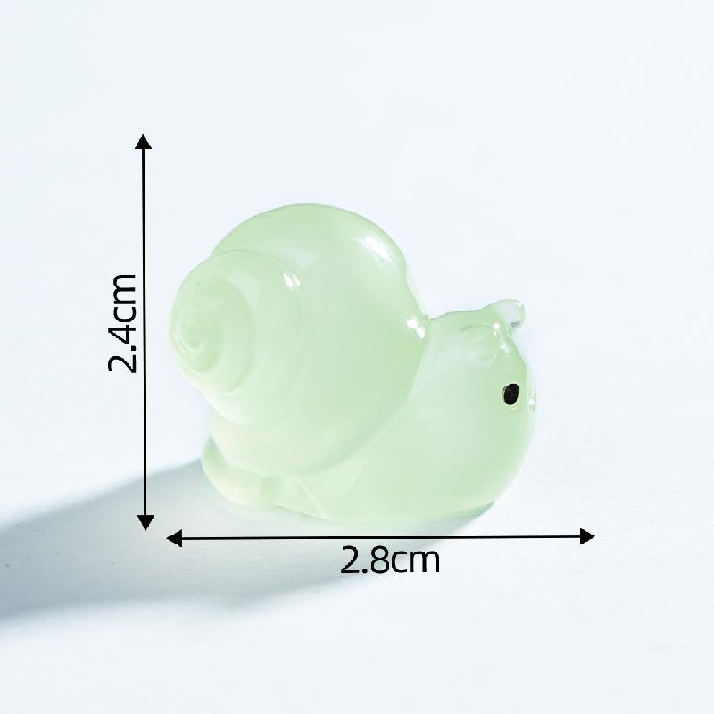 微景观创意夜光萌萌小动物蜗牛海兔 DIY装饰品配件迷你桌面小摆件