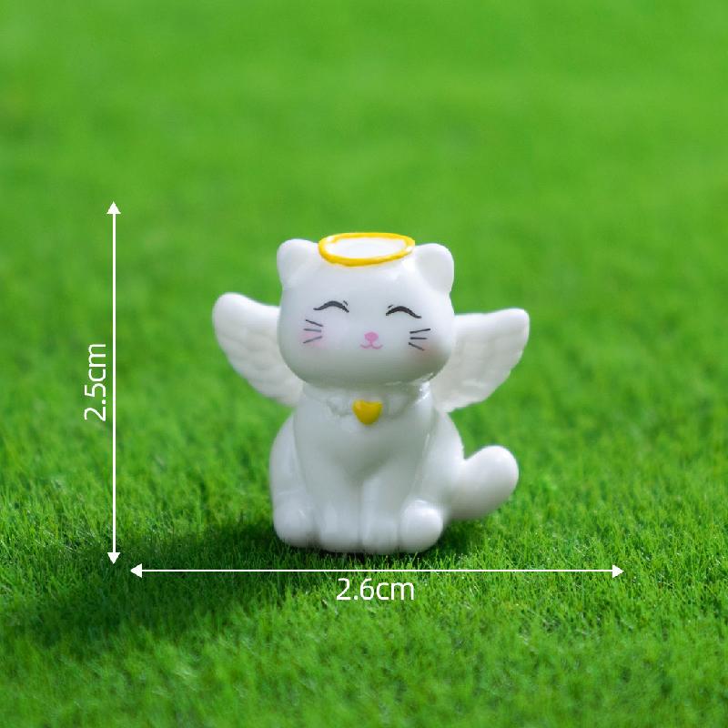 微景观创意可爱小猪猫猫天使萌粒公仔 DIY装饰配件迷你树脂小摆件
