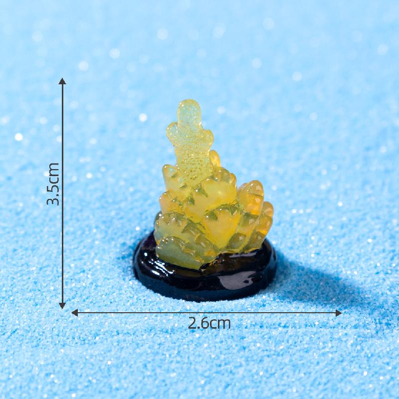 跨境新品微景观夜光小珊瑚 鱼缸海洋造景DIY装饰品配件迷你小摆件