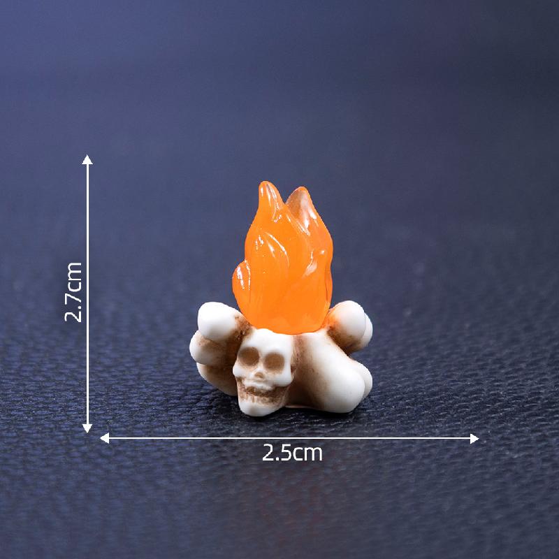 跨境外贸微景观创意骷髅情侣万圣节造景 DIY装饰品配件迷你小摆件