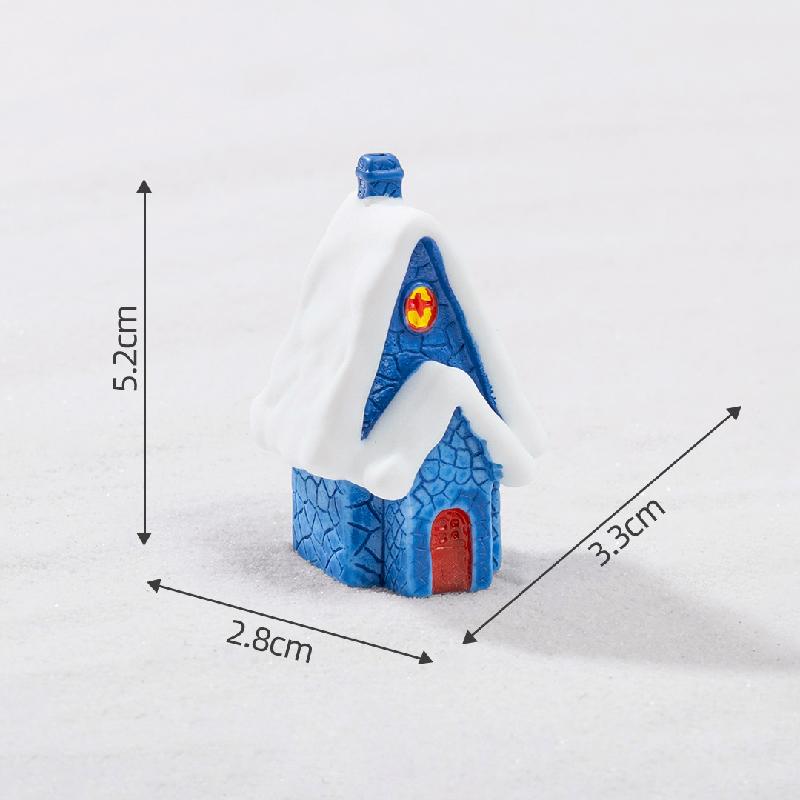 Tiểu cảnh nhà Giáng Sinh, biệt thự tuyết phong cách Âu (ZC-139)