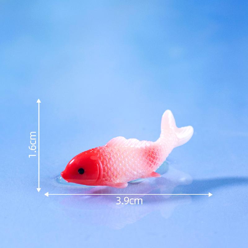 微景观创意写实小锦鲤金鱼萌粒鱼缸造景 DIY装饰品配件迷你小摆件