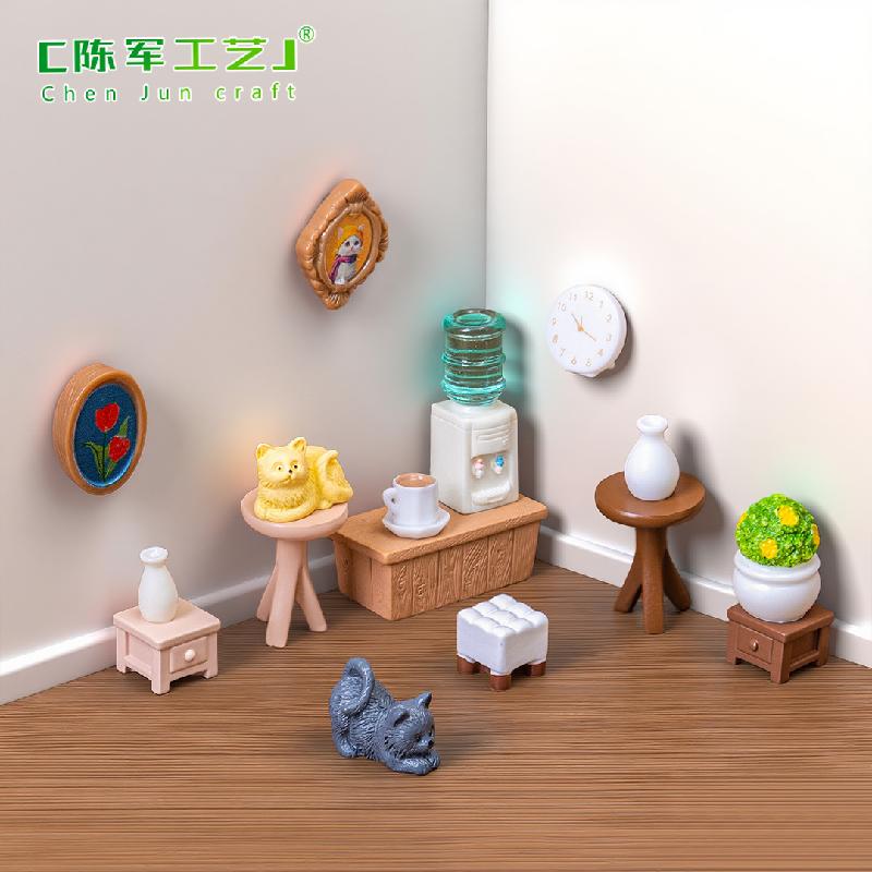 Bộ nội thất mini máy nước và chậu cây (PK-733)