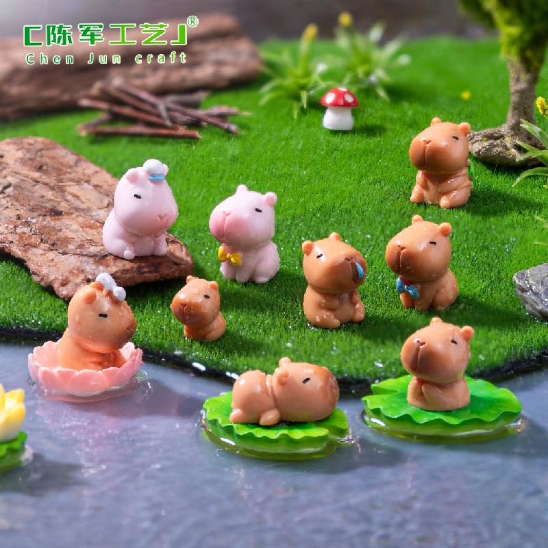 微景观创意可爱卡皮巴拉园艺造景 DIY装饰品挂配件迷你桌面小摆件
