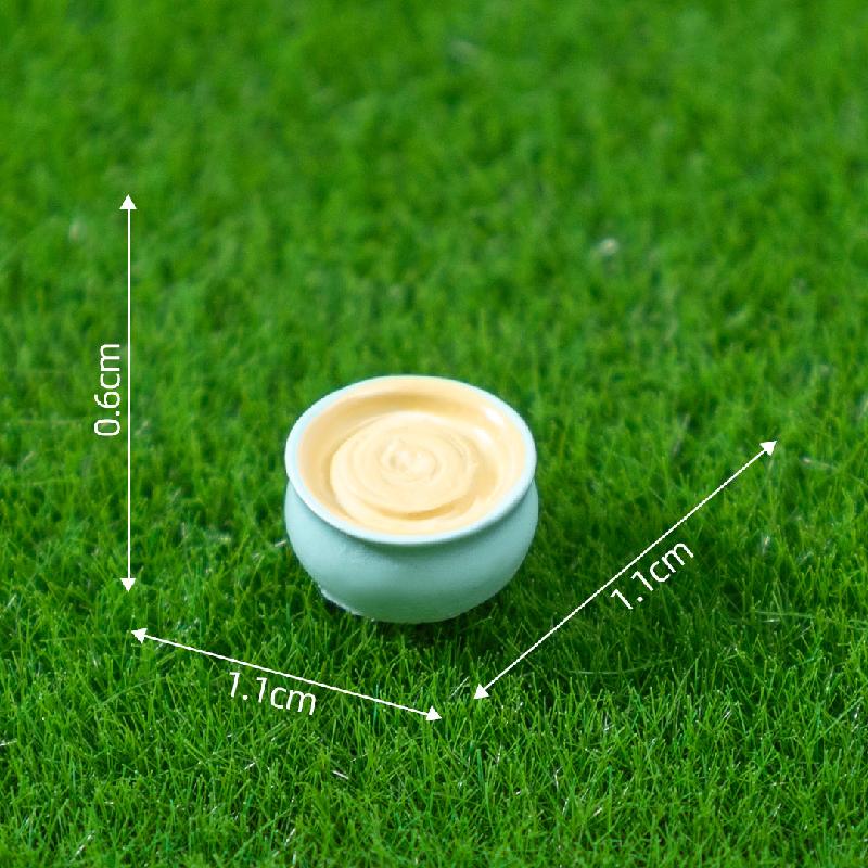 Tiểu cảnh thùng gỗ, tỏi, ớt, bát rượu, trang trí nhựa (ZC-121)