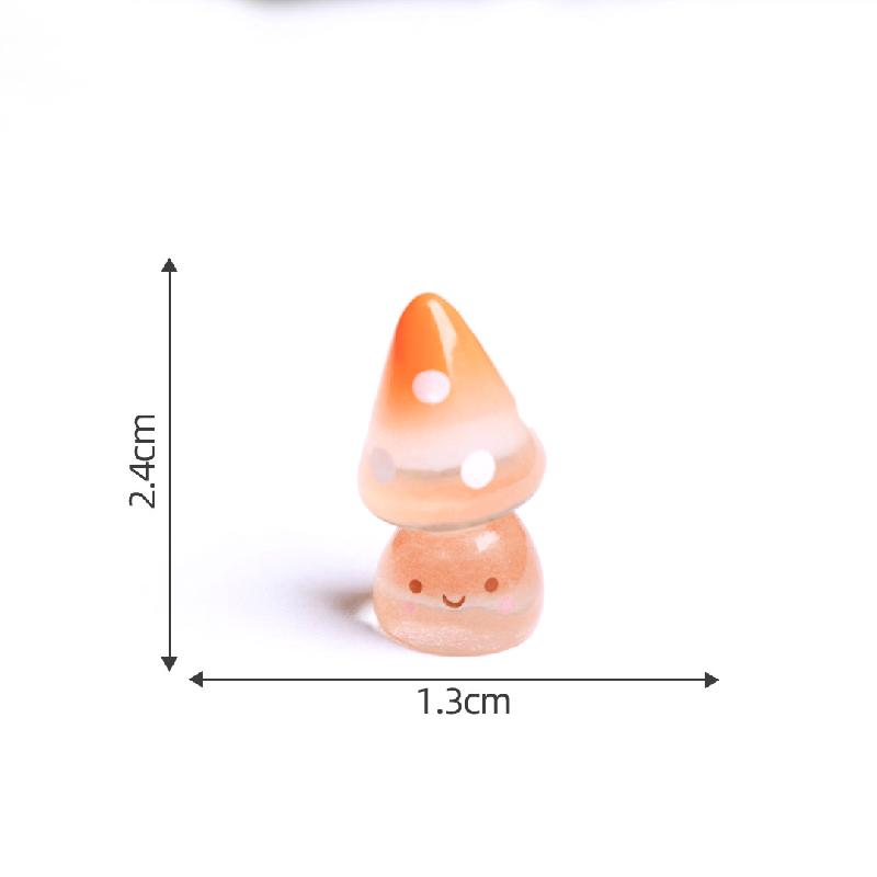 苔藓微景观可爱夜光歪头小蘑菇园艺造景 DIY装饰品配件迷你小摆件