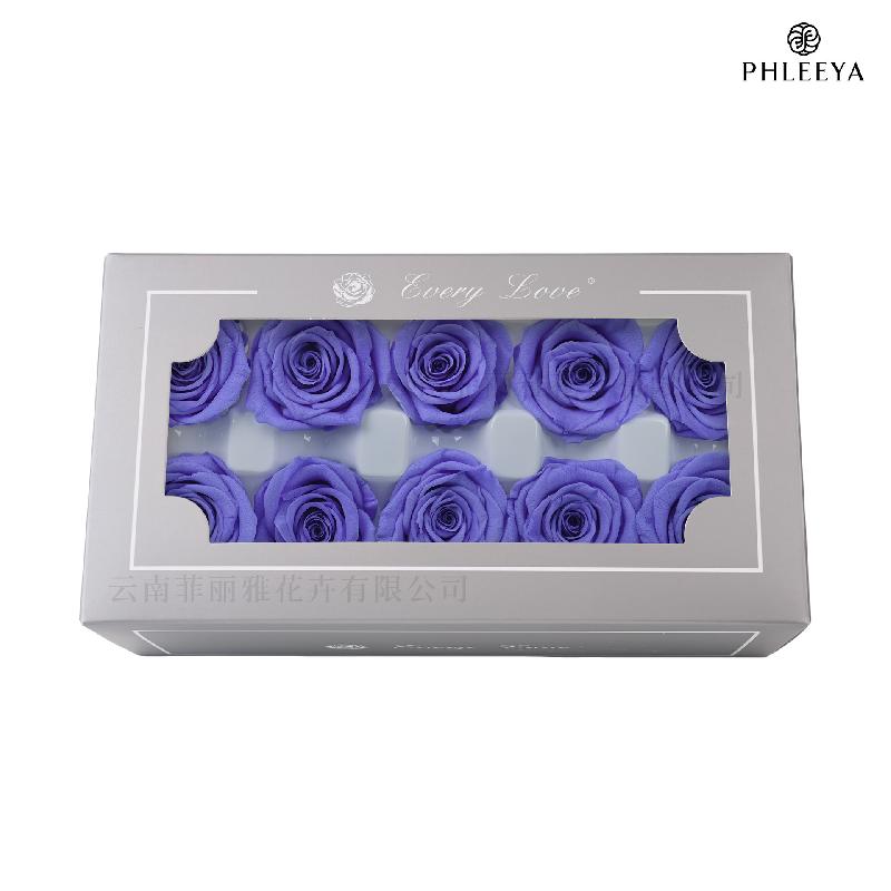 Hoa hồng vĩnh cửu 4cm 10 bông DIY hoa khô quà Thất Tịch (HK-18)