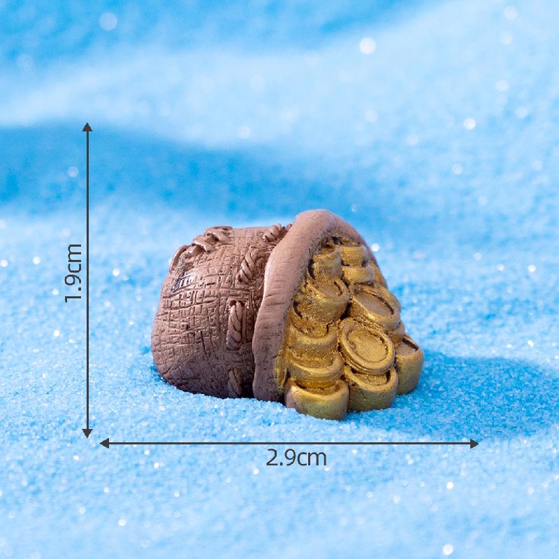 微景观创意金币海底沉物宝藏系列 鱼缸造景DIY装饰品挂配件小摆件