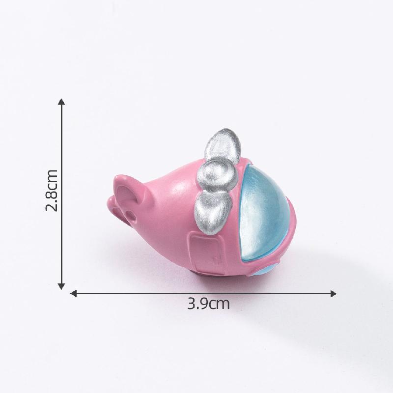 微景观创意Q版小飞机客机模型DIY装饰品挂配件迷你车载桌面小摆件