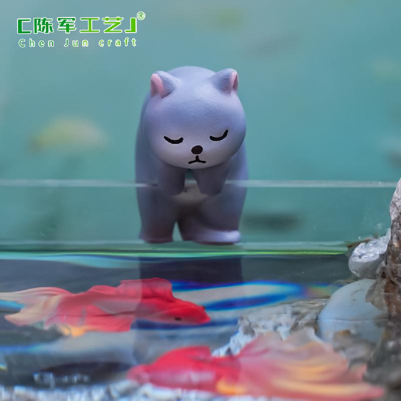 微景观创意荡绳卡皮巴拉水豚小动物公仔 DIY装饰品配件迷你小摆件