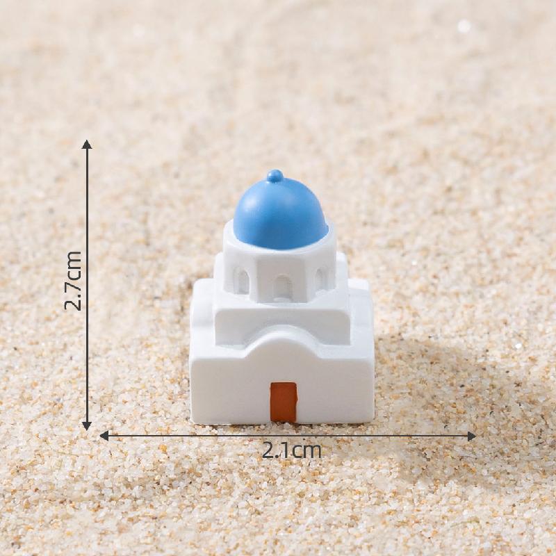 微景观创意地中海房子建筑沙滩造景 DIY装饰品配件迷你微缩小摆件