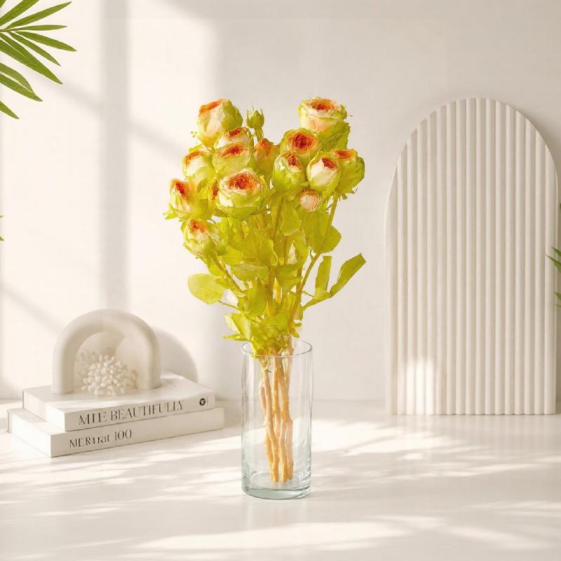 Hoa hồng chùm vĩnh cửu DIY hoa khô làm bó hoa cao cấp (HK-75)