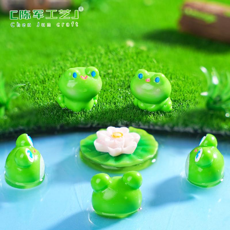 微景观创意可爱小青蛙园艺造景 DIY装饰品配件迷你汽车桌面小摆件