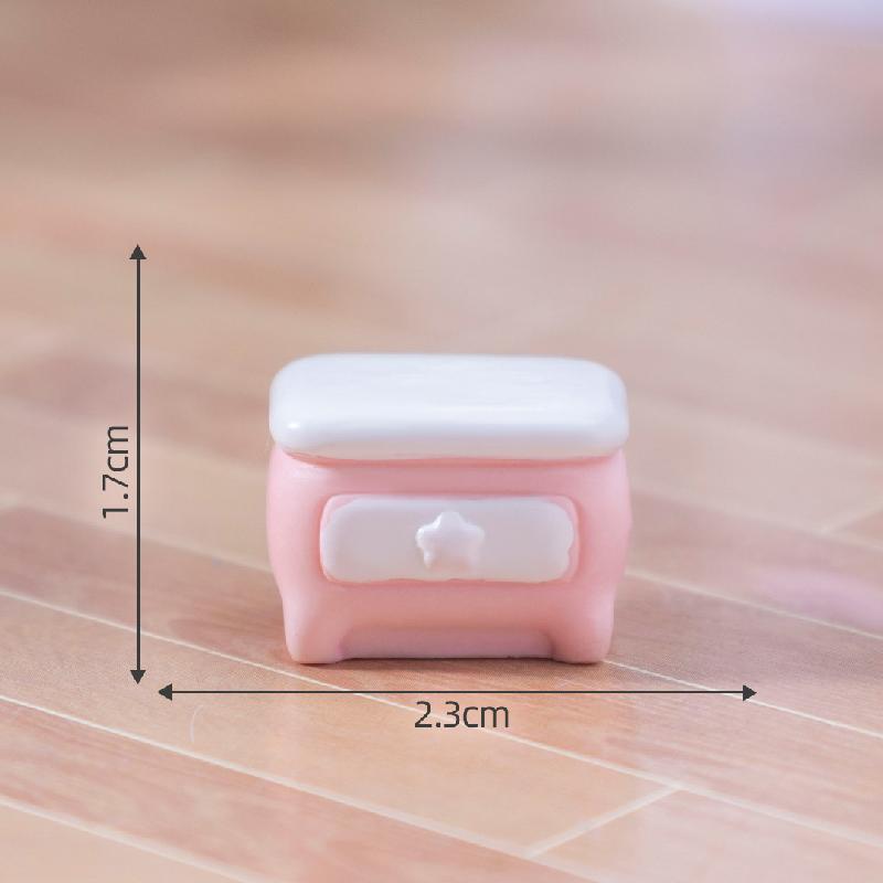 微景观创意可爱粉色沙发衣柜家具娃娃屋 DIY装饰品配件微缩小摆件