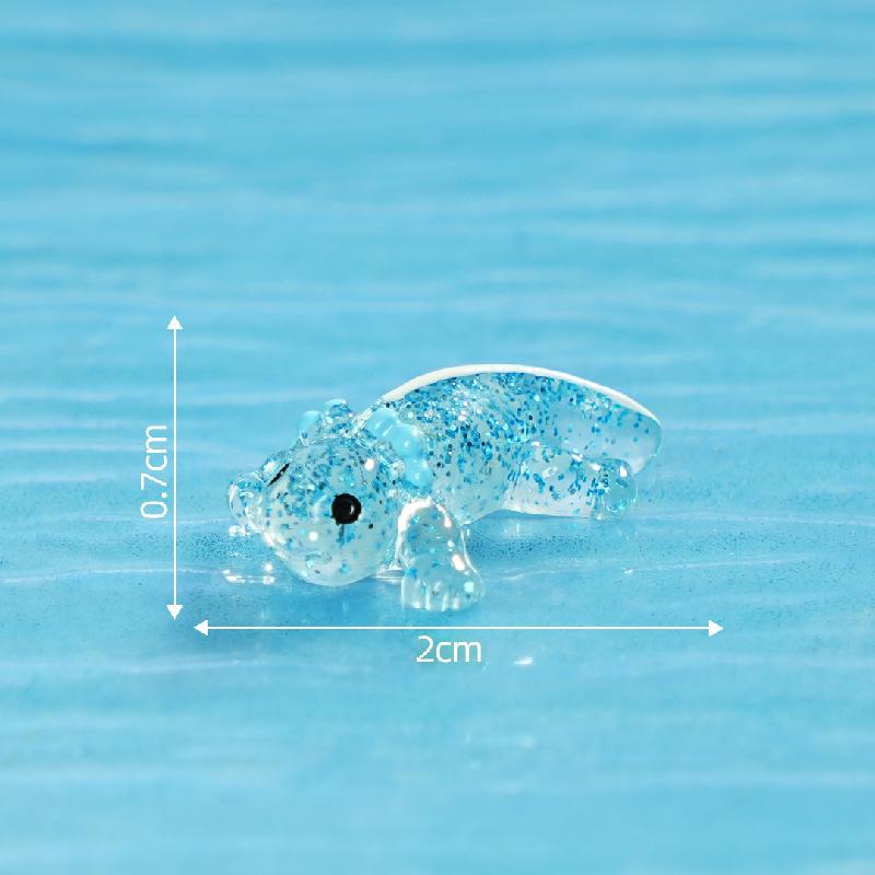 跨境新品微景观创意细闪动物乌龟蝾螈 DIY装饰配件迷你树脂小摆件