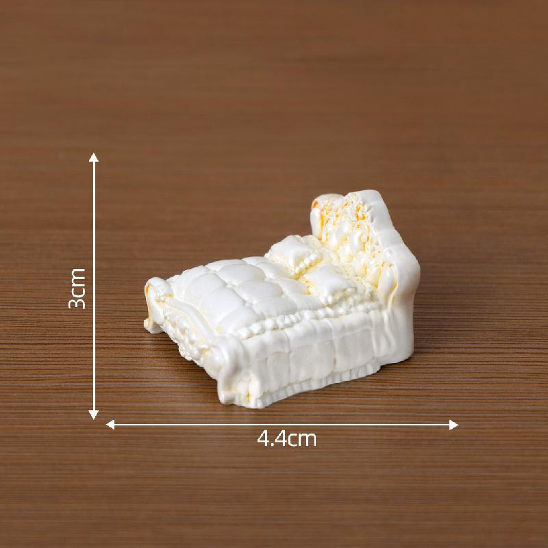 微景观巴洛克家具沙发床微缩模型娃娃屋 DIY装饰品配件迷你小摆件