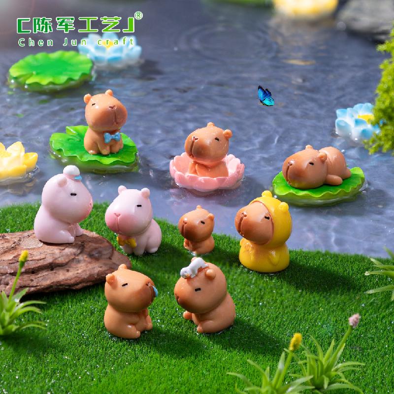 微景观创意可爱卡皮巴拉园艺造景 DIY装饰品挂配件迷你桌面小摆件