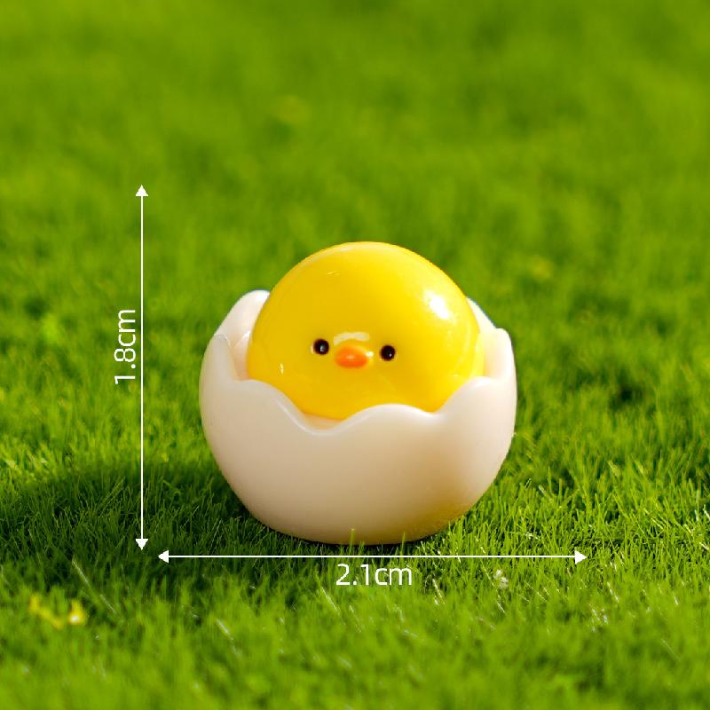 微景观创意可爱蛋壳小鸡仔萌粒 DIY装饰品配件迷你车载桌面小摆件