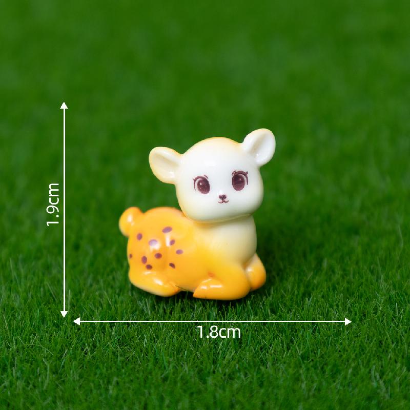 微景观创意如意鹿鹿公仔园艺造景 DIY装饰品挂配件迷你树脂小摆件