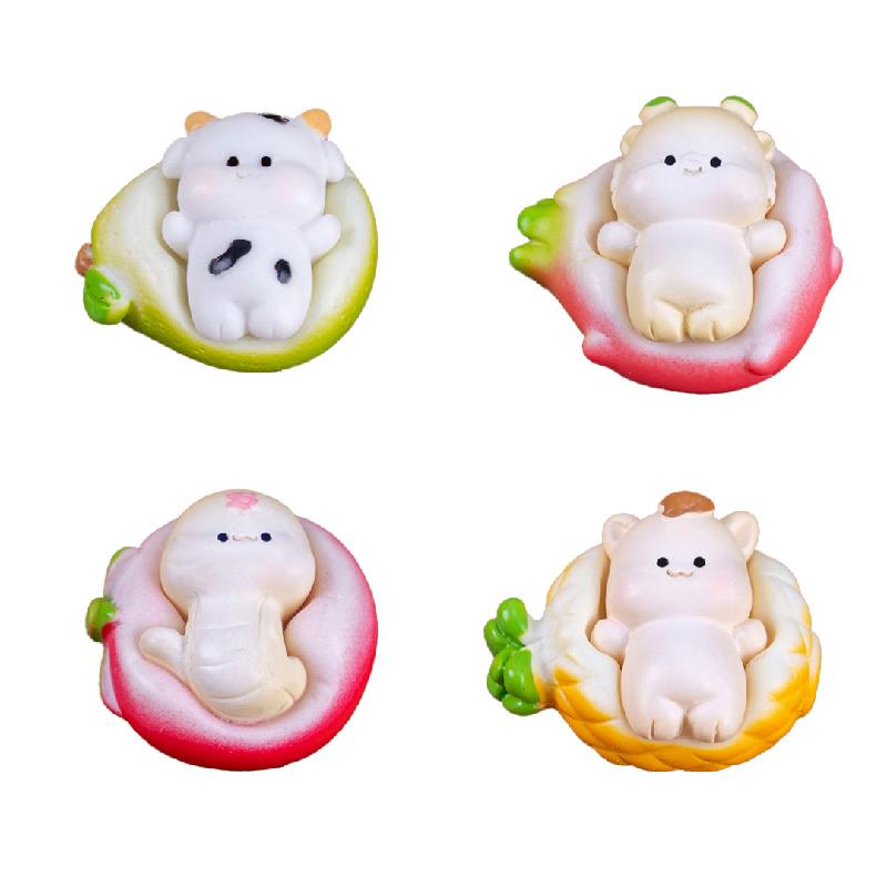 微景观创意躺平十二生肖沙发萌粒公仔 DIY装饰品挂配件迷你小摆件