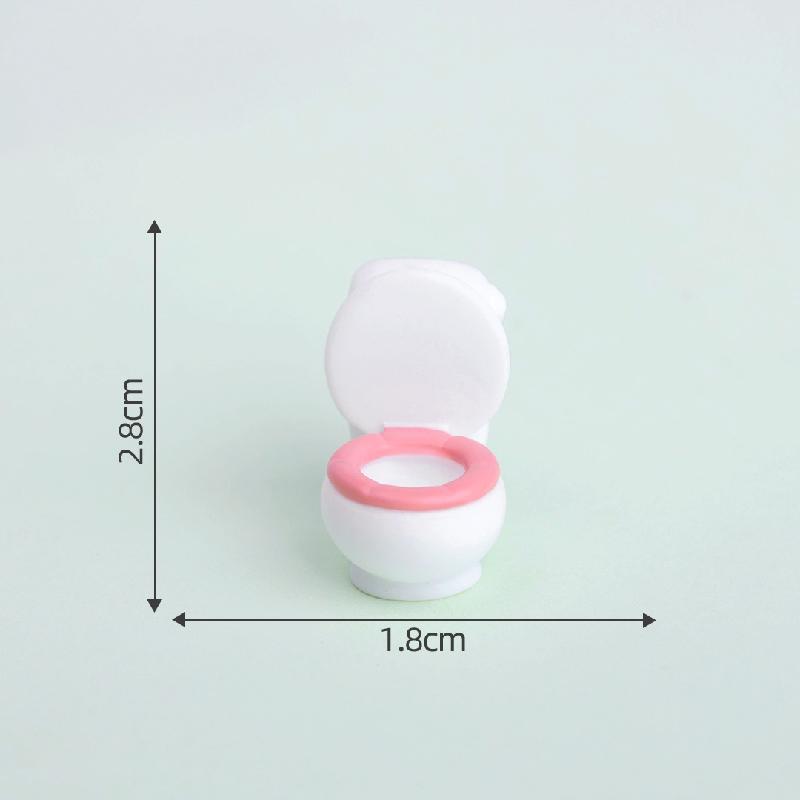 微景观创意可爱粉色浴室娃娃屋家具用品 diy装饰品配件迷你小摆件