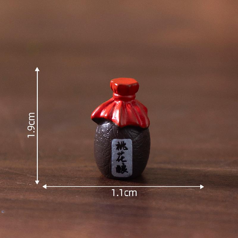 微景观创意仿真桃花酿黄酒酒具娃屋 DIY装饰品配件迷你微缩小摆件