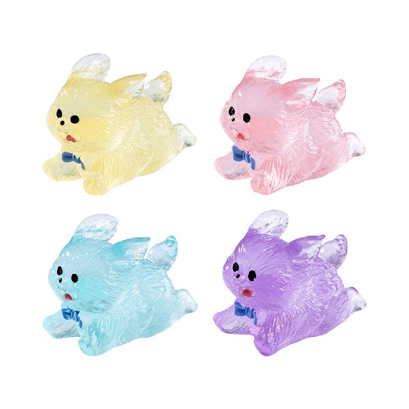 微景观创意夜光风雨小狗萌粒园艺造景 DIY装饰品挂配件迷你小摆件