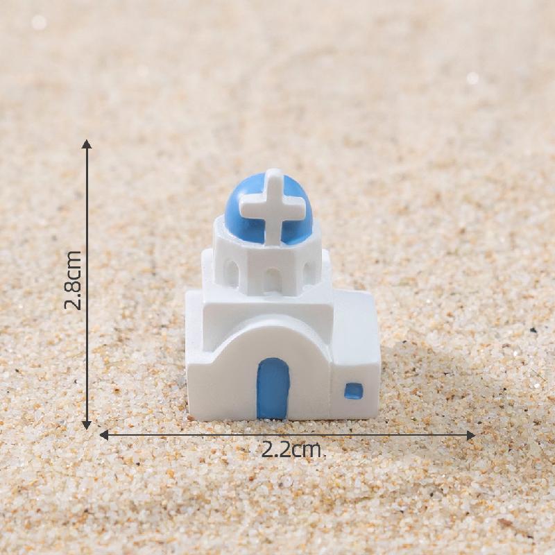 微景观创意地中海房子建筑沙滩造景 DIY装饰品配件迷你微缩小摆件
