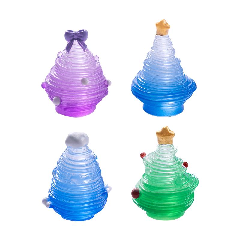 跨境微景观创意夜光拉丝圣诞树雪地造景 DIY装饰品配件迷你小摆件