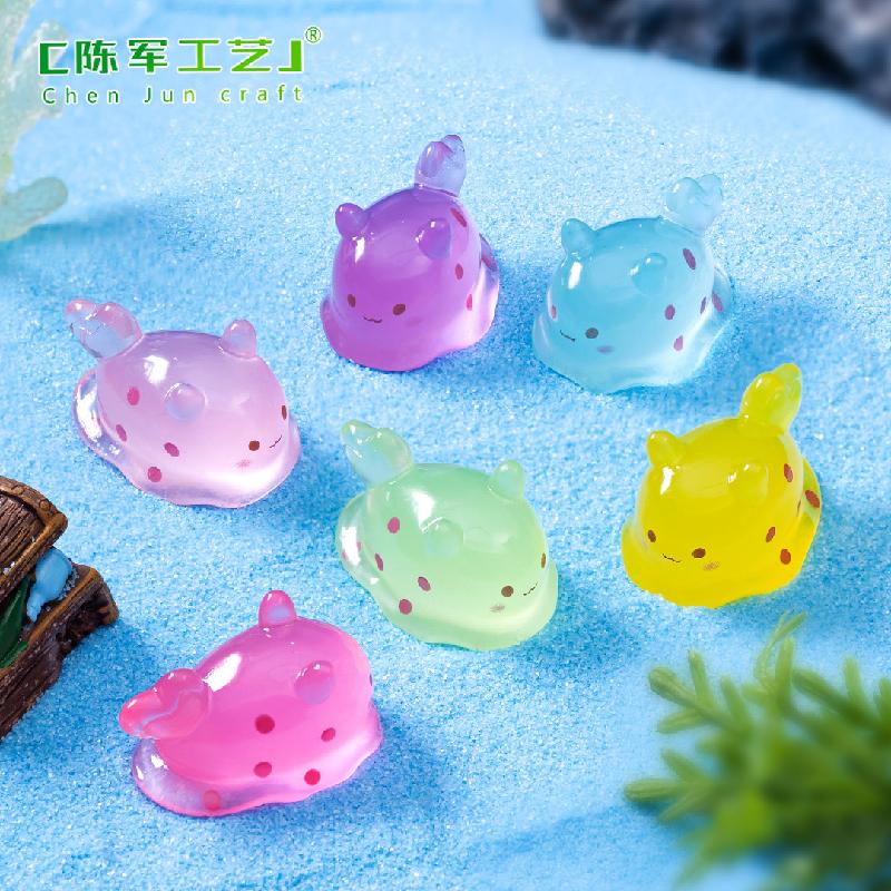 跨境 新品微景观创意夜光小海兔海洋造景DIY装饰品配件迷你小摆件