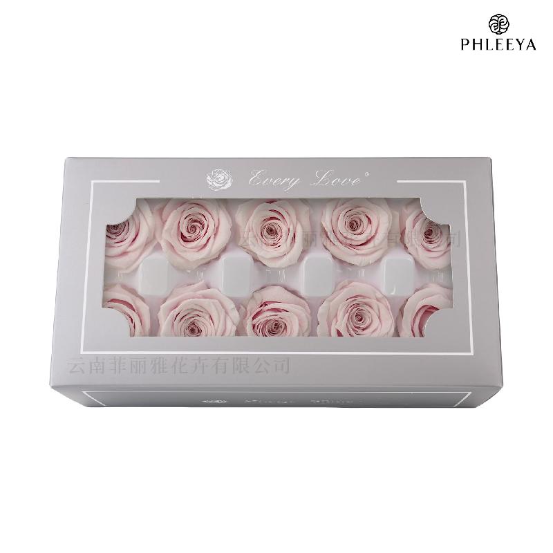 Hoa hồng vĩnh cửu 4cm 10 bông DIY hoa khô quà Thất Tịch (HK-18)