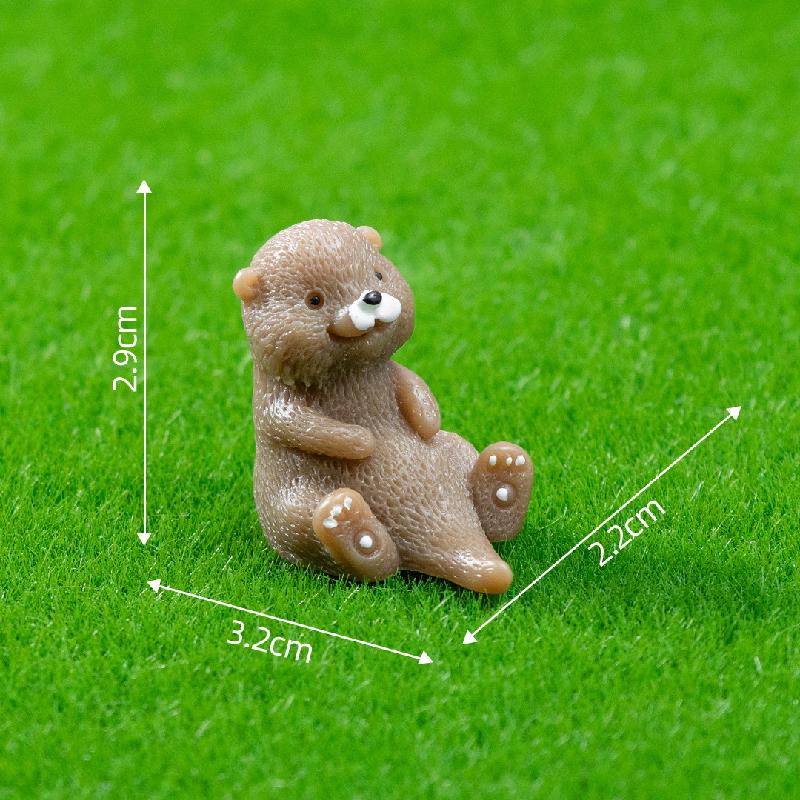 Tiểu cảnh rái cá nhỏ, móc khóa và trang trí cây cảnh mini (ZC-366)