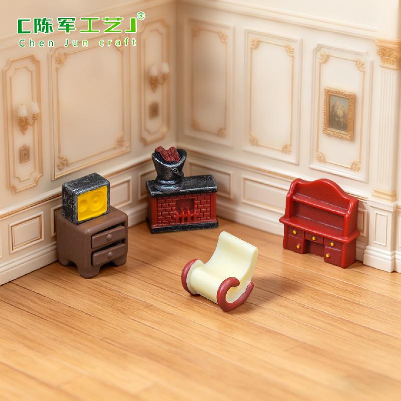 Bộ nội thất lò sưởi sofa mini nhà búp bê (PK-696)