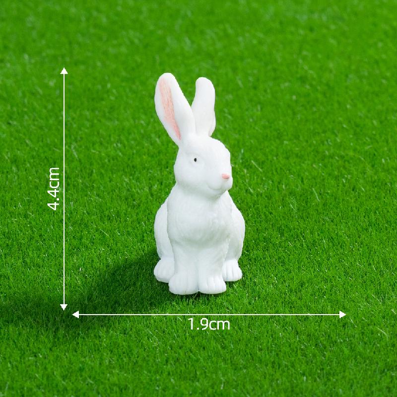 Gia đình thỏ resin DIY trang trí tiểu cảnh 12 con giáp (ZC-633)