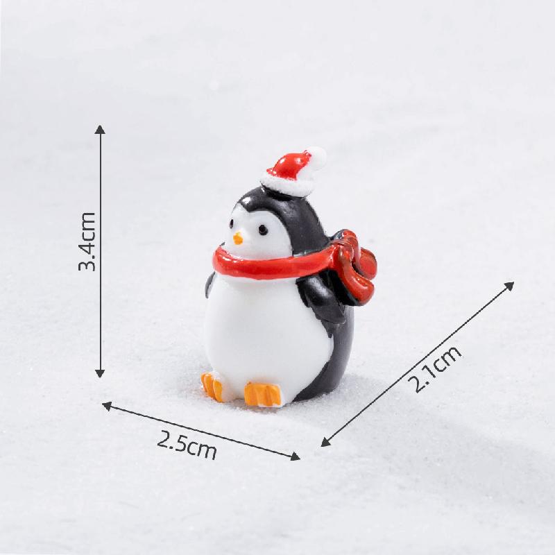 Tiểu cảnh chim cánh cụt Noel, phụ kiện trang trí dễ thương mini (ZC-560)
