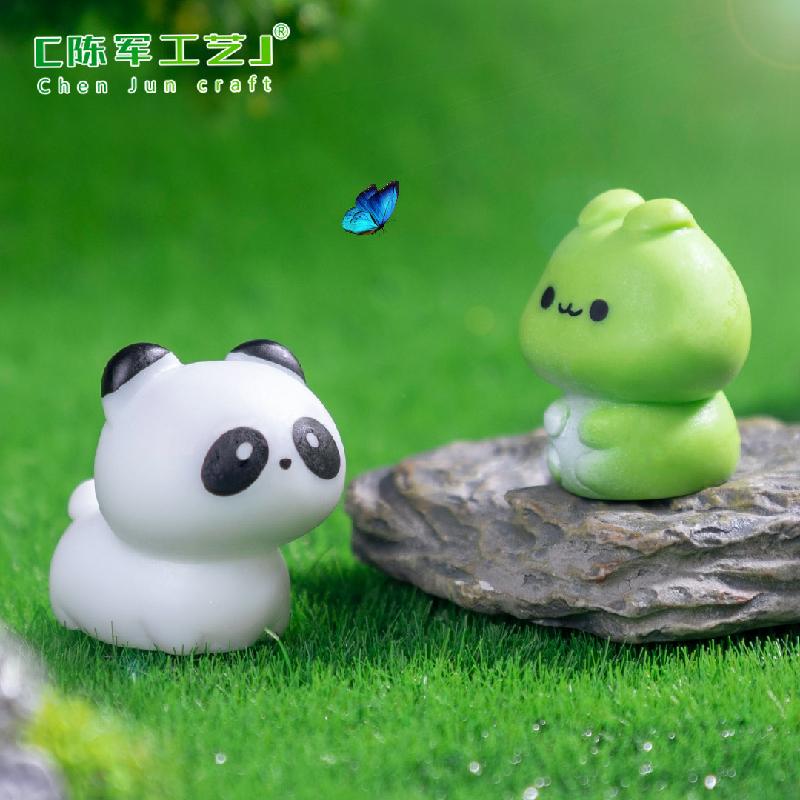 苔藓微景观创意可爱青蛙鳄鱼犀牛小动物公仔 DIY装饰品配件小摆件