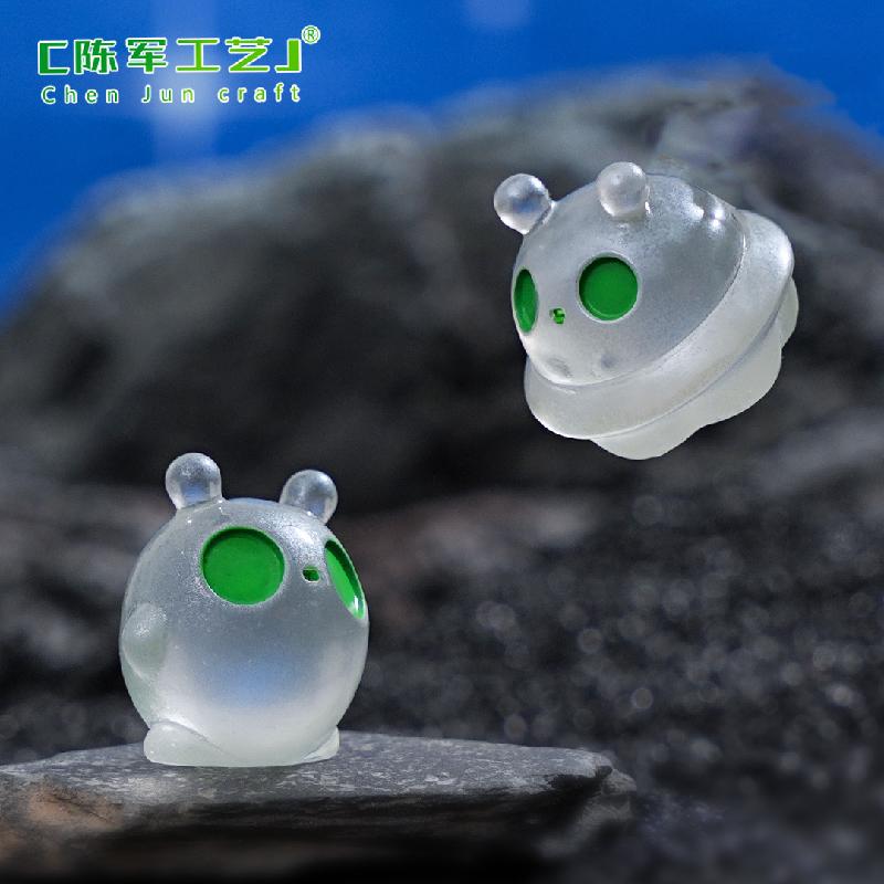 跨境外贸微景观迷你搞怪夜光外星人 DIY装饰品配件迷你桌面小摆件