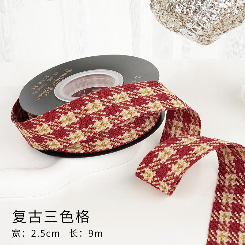 Ruy băng đỏ rượu vang, dây lụa nhung cao cấp, gói quà, buộc hoa, trang trí Noel sang trọng và tinh tế