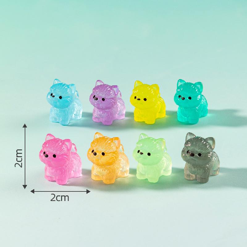 跨境微景观创意夜光简单小狗公仔 DIY装饰品挂配件迷你微缩小摆件