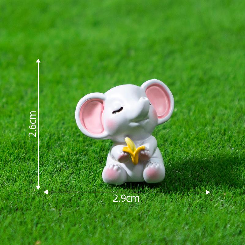 Tiểu cảnh voi đáng yêu, phụ kiện trang trí bàn làm việc (ZC-265)