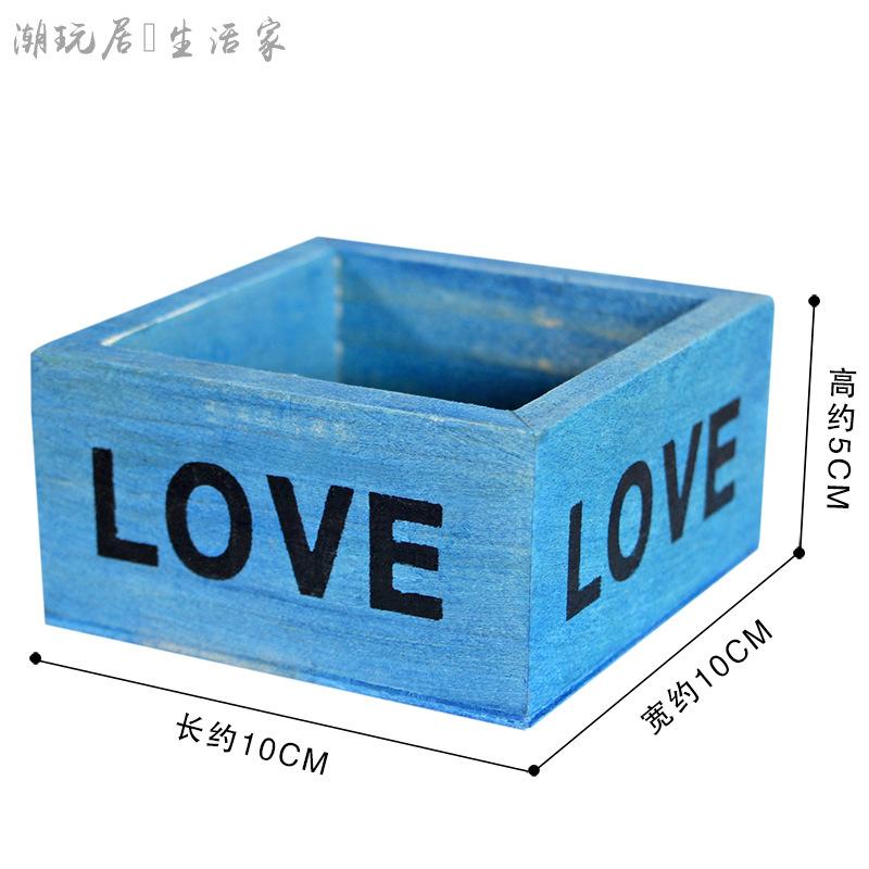 Chậu gỗ love tiểu cảnh đa năng cho cây cảnh (BS-3)