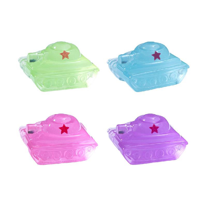 跨境新品微景观创意夜光小坦克萌粒 DIY装饰品配件迷你树脂小摆件