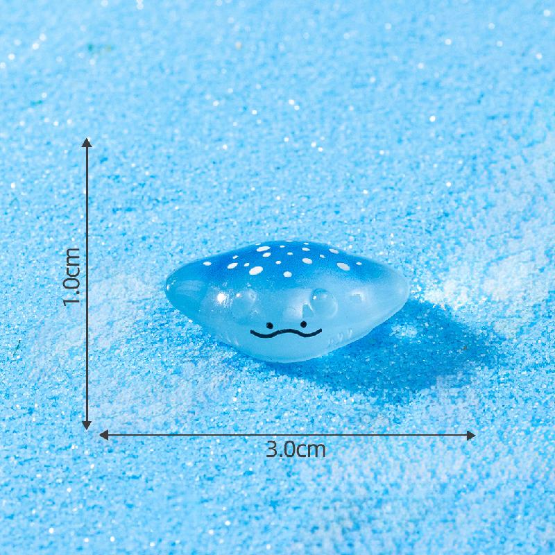 微景观创意夜光魔鬼鱼萌粒鱼缸水族造景0DIY装饰品配件迷你小摆件