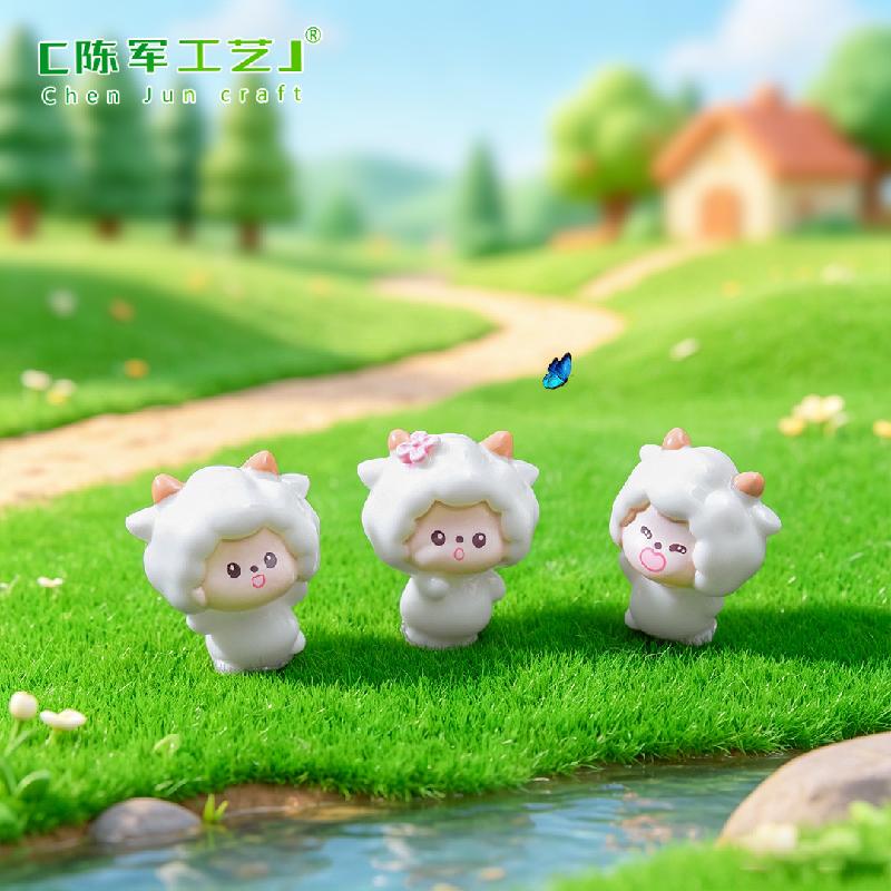 Cừu đáng yêu mini trang trí sân vườn tiểu cảnh (PK-706)