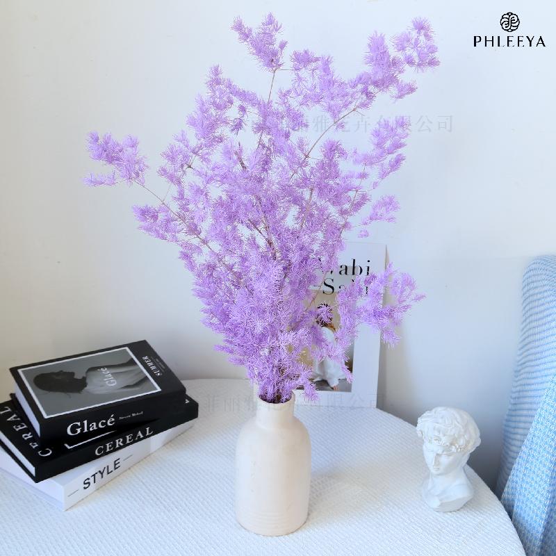 Lá tùng Bồng Lai vĩnh cửu DIY hoa khô cắm bình lồng kính (HK-43)