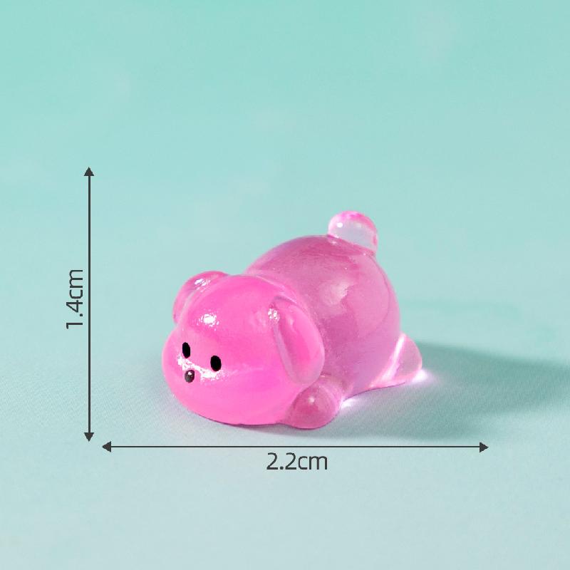 Tiểu cảnh cún mập phát sáng DIY, phụ kiện tiểu cảnh mini garden treo bàn resin cute (ZC-1403)