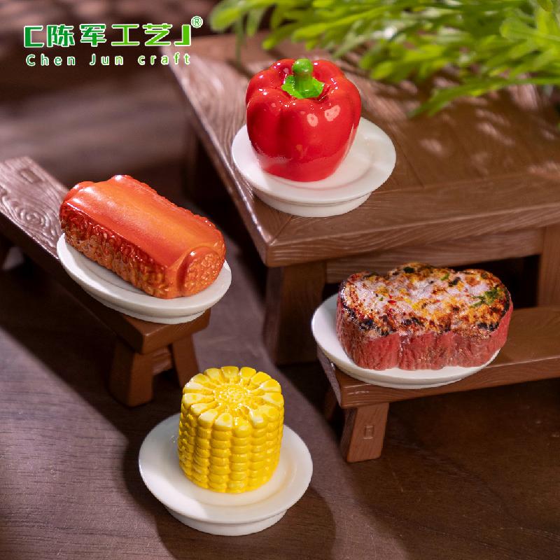 Thịt & rau mini – Mô hình thực phẩm tí hon, trang trí tủ lạnh, bàn ăn (M-1378)