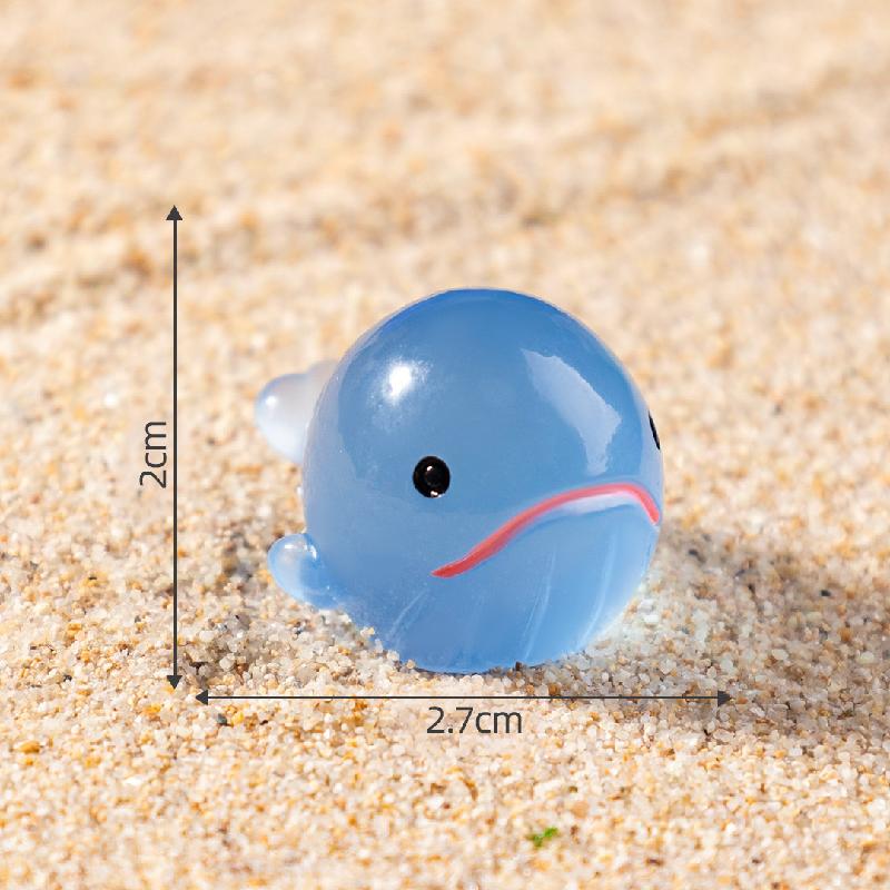 微景观创意夜光鲨鱼海洋动物生态瓶 DIY装饰品配件迷你桌面小摆件